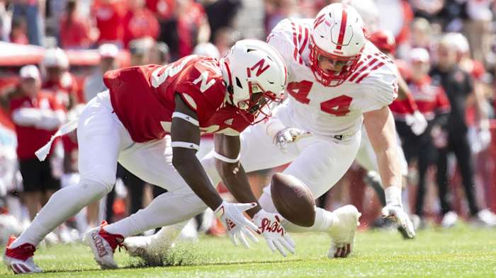 Anthony Grant and Garrett Nelson 2022 Nebraska football spring game